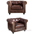 Wohnzimmersofas Amerikanischer KD-Tufted Chesterfield Sessel